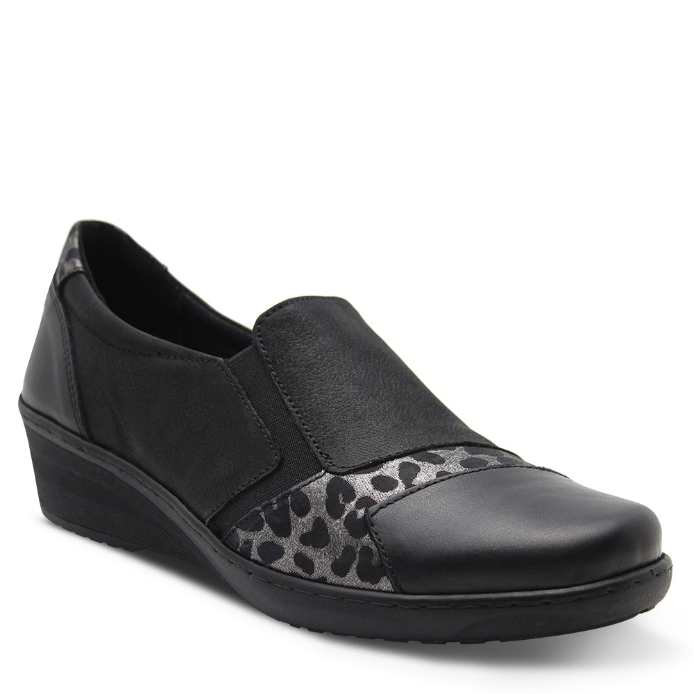 Cabello CP461-18 Women's Black Combo Wedge