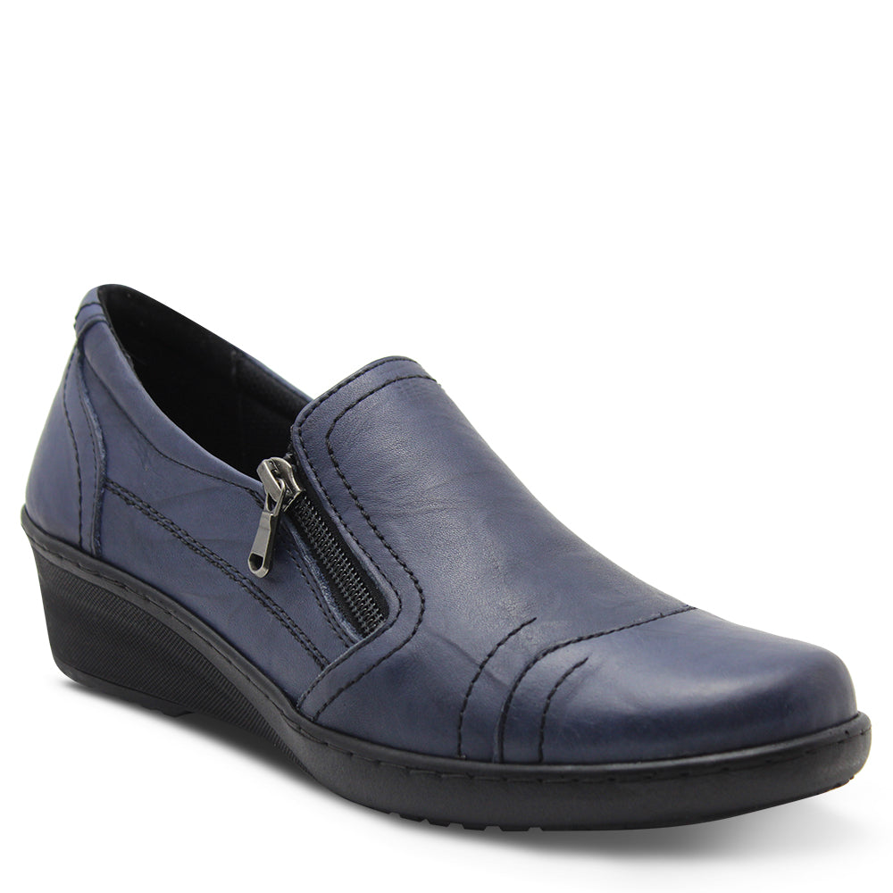 Cabello CP144-18 Women's Navy Crinkle Wedge
