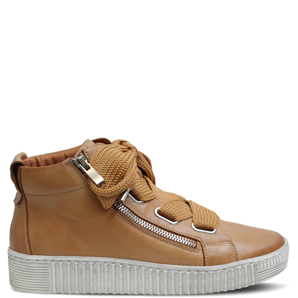 EOS Joyous Women's Hi Sneaker Boot Tan