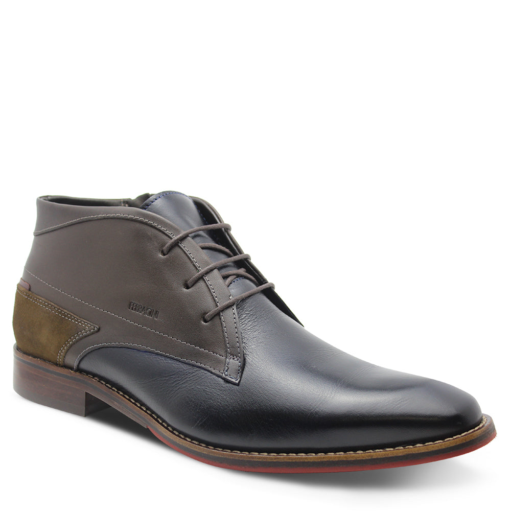 Ferracini Imani Men's Azul/Cafe Lace Up Dress Boot