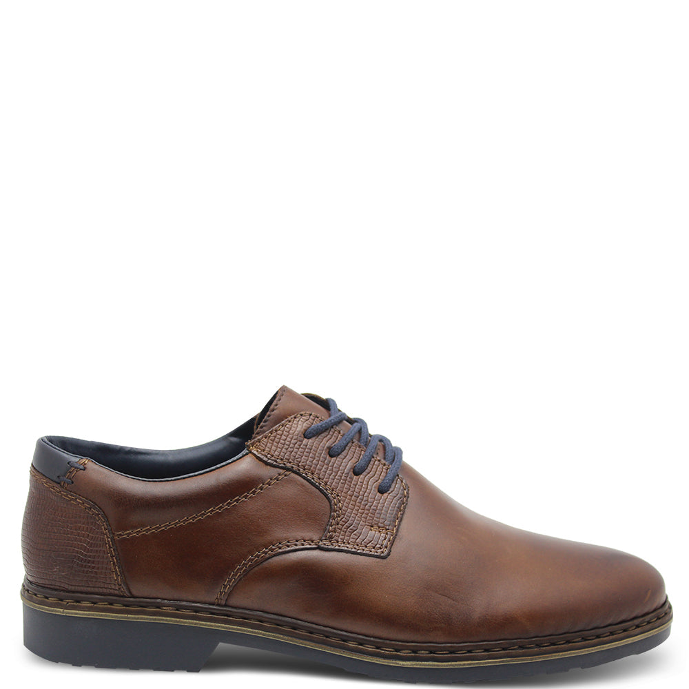 Rieker 16541 Mens Dress lace up Nut Brown