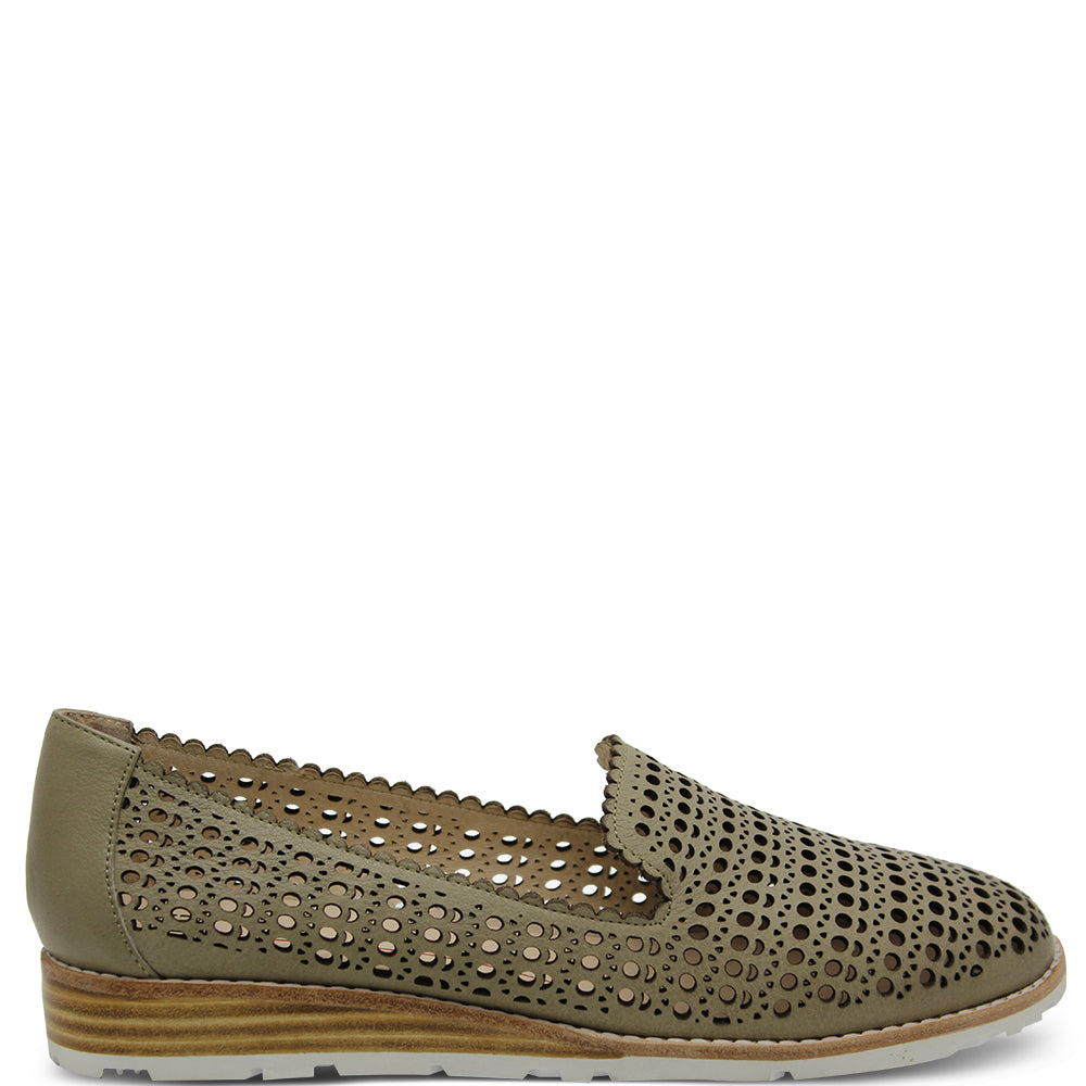 Mollini Quefty Women's Flat Casual Loafer Khaki 
