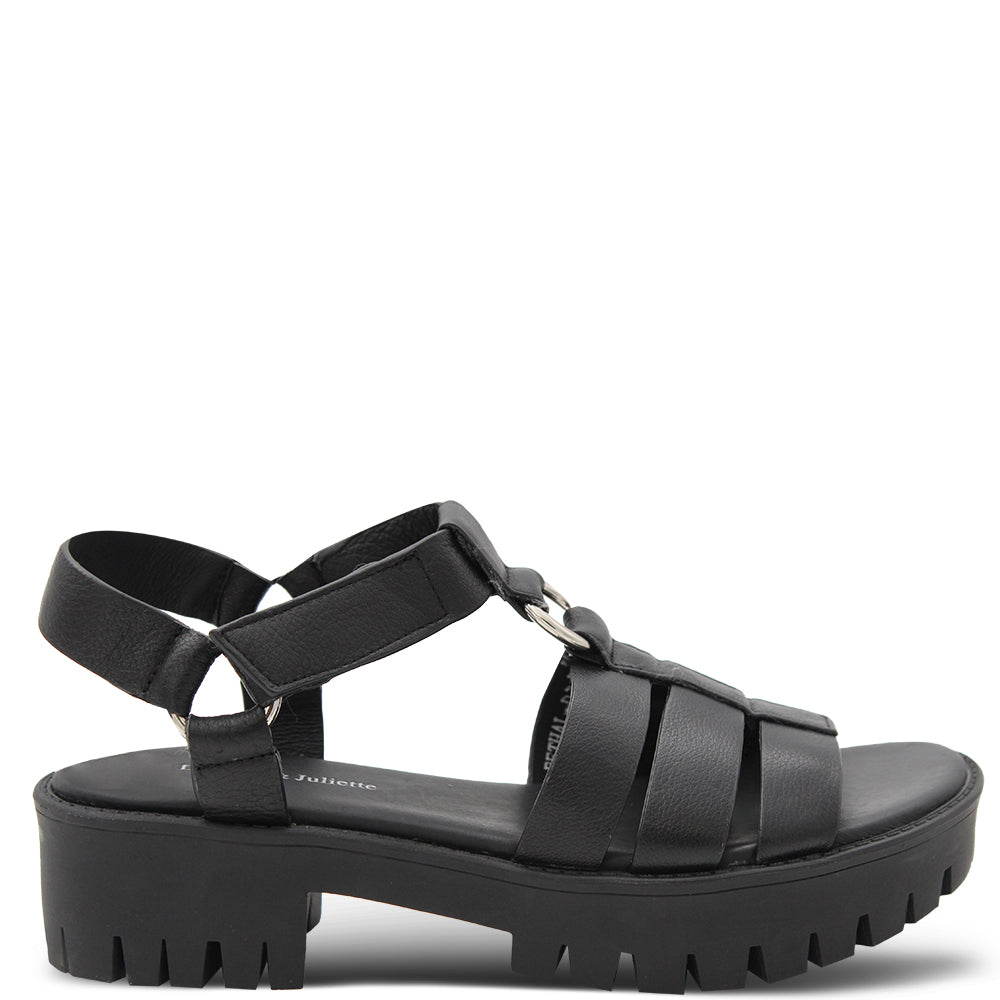 Django & Juliette Bethal Women's Sandals Black