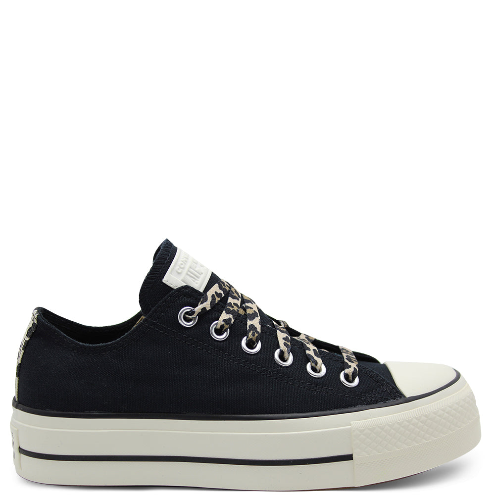 Converse Chuck Taylor Lift Low Women's Canvas Sneakers Black/Fawn