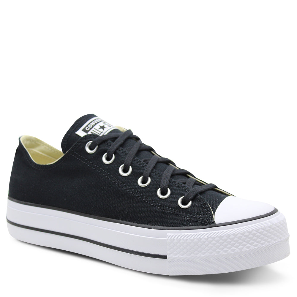 Converse Chuck Taylor Lift Low Women's Canvas Sneakers Black/White
