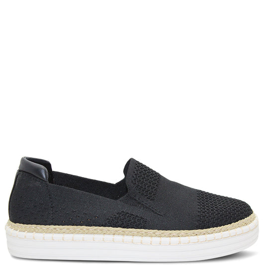 Verali Queen Women's Flat Casual Slip On Black