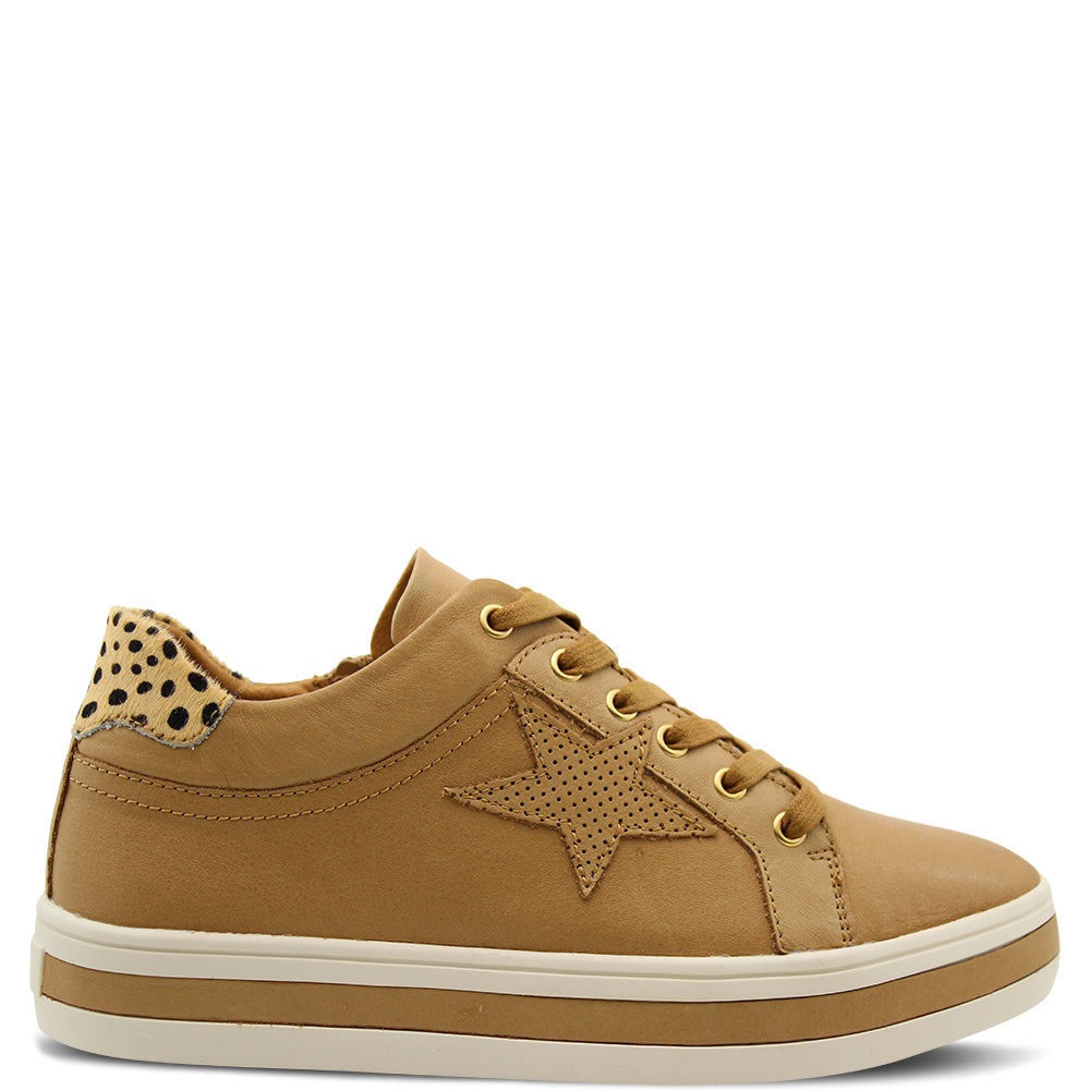 Alfie & Evie Plumber Women's Sneaker Tan/Cheetah