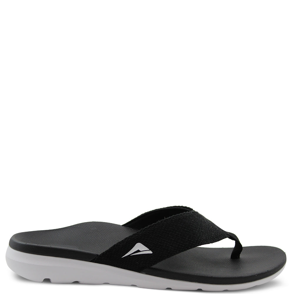 Ascent Groove Sport Men's Thongs Black White
