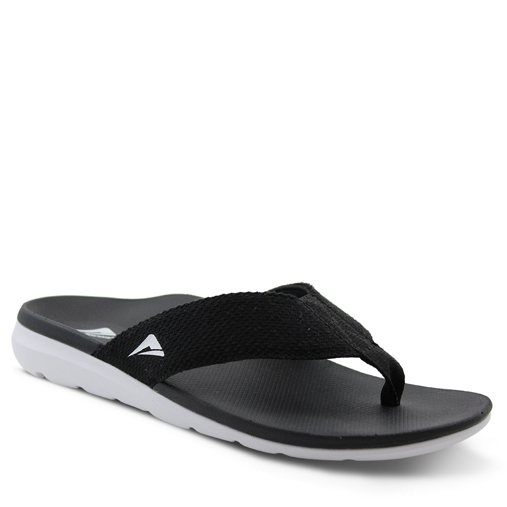 Ascent Groove Sport Men's Thongs Black White