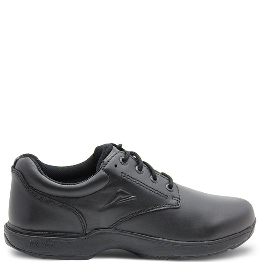Ascent Apex Kids Black Leather School Shoes
