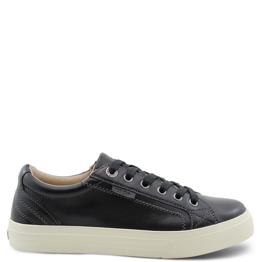 Taos Plim Soul Luxe Leather Women's Sneakers Black