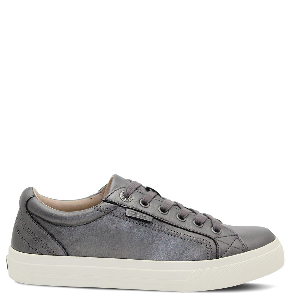 Taos Plim Soul Luxe Leather Women's Sneakers Pewter
