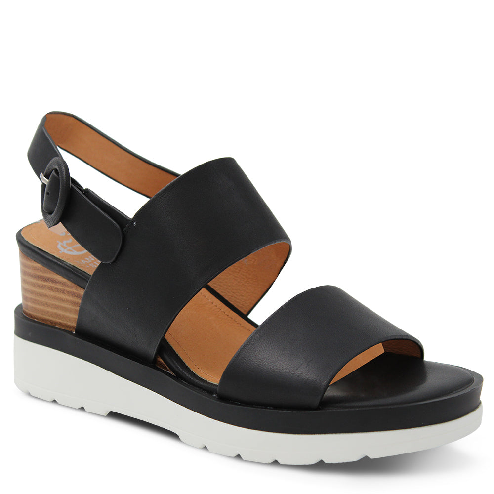 EOS Jades Women's wedge Sandal Black