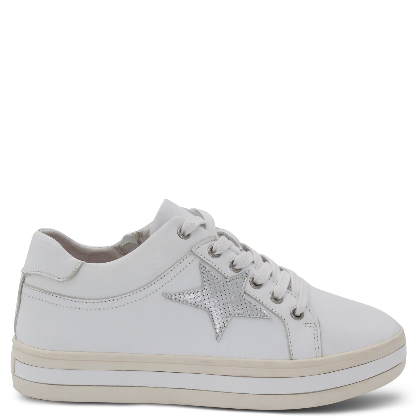 Alfie & Evie Plumber Women's Sneakers White Silver