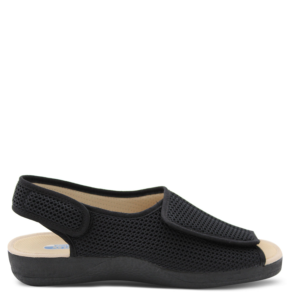 Devalverde 1191 Women's Summer Slippers Black negro