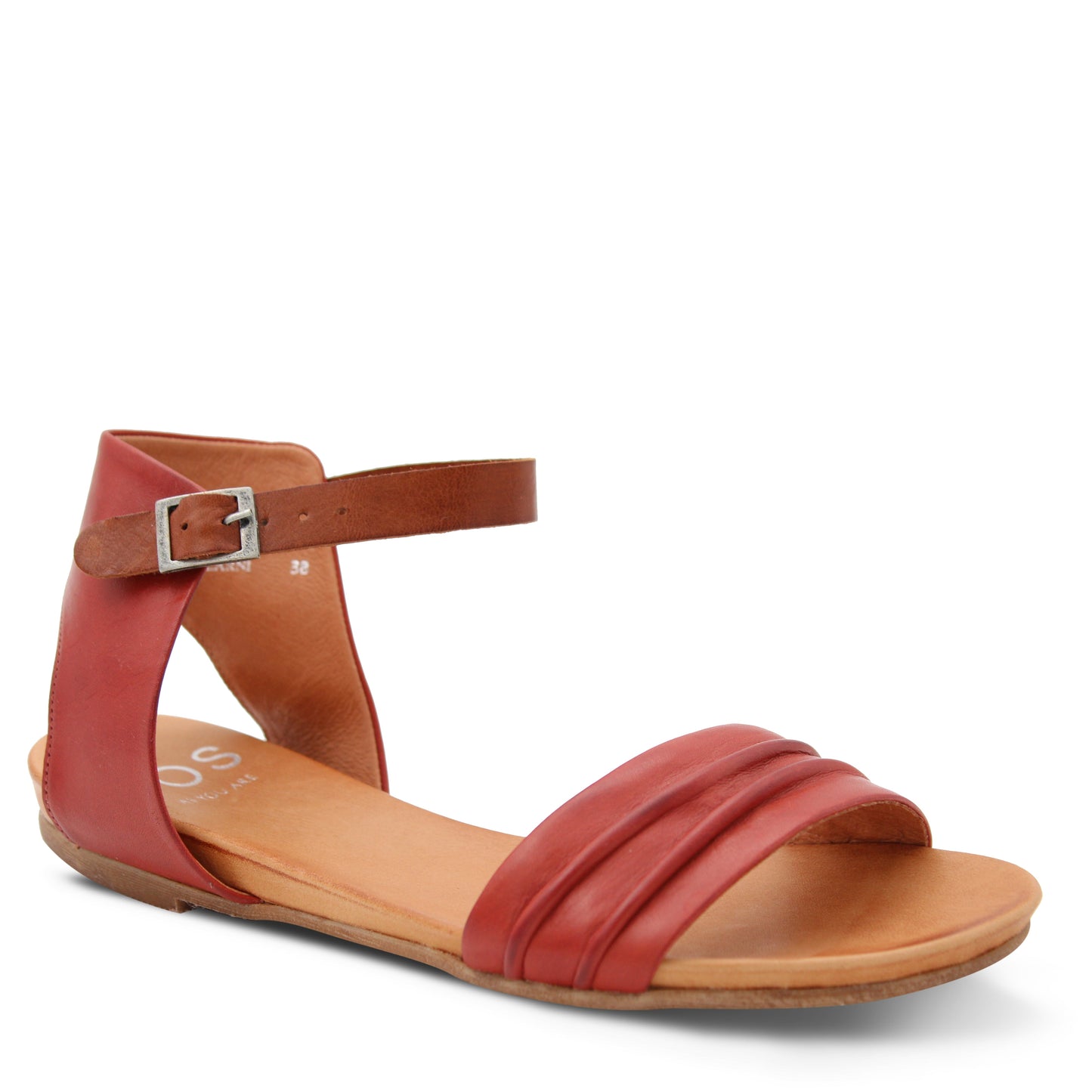 EOS Larni Women's Flat Sandal Brick Brandy