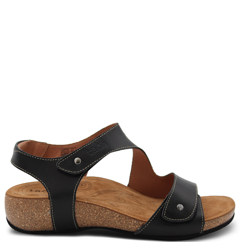 Taos Lovely Women's Leather Sandals Black