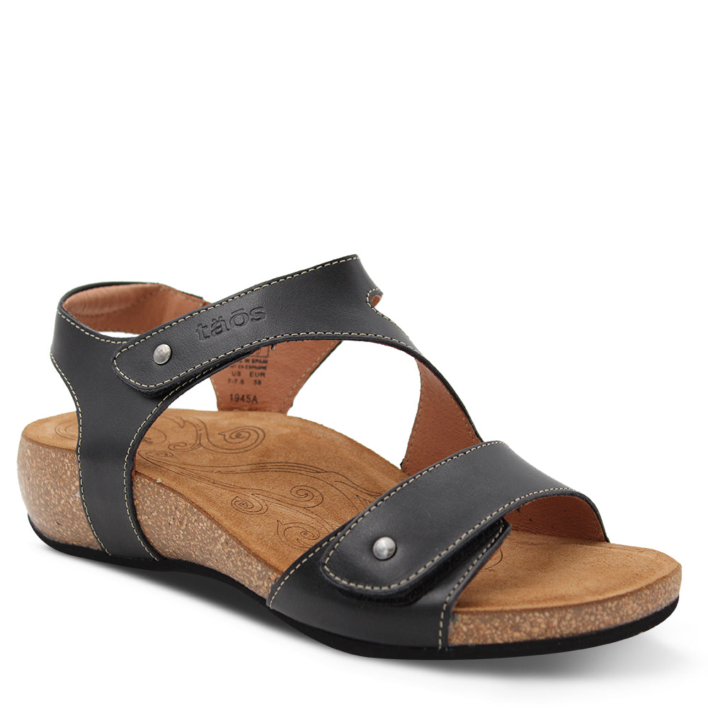 Taos Lovely Women's Leather Sandals Black