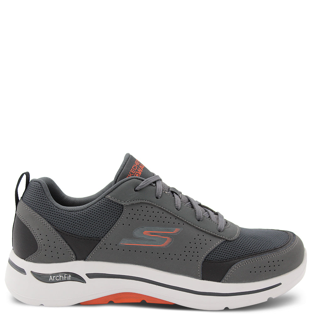 Skechers Arch Fit Recharge Men's Sneakers Charcoal Orange