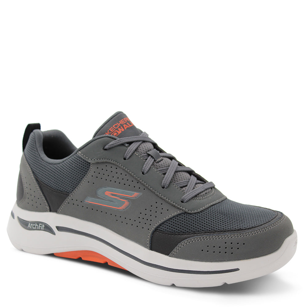 Skechers Arch Fit Recharge Men's Sneakers Charcoal Orange