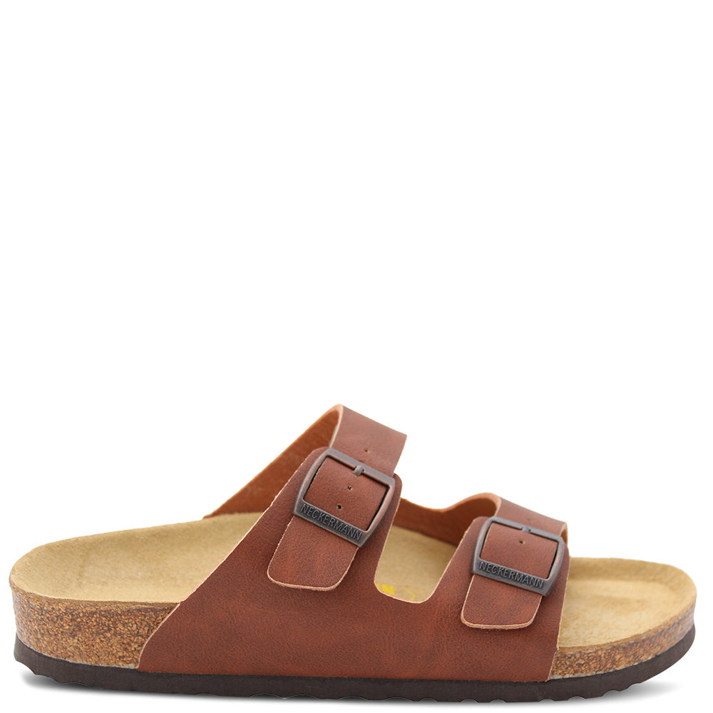 Neckerman N2618 Double Bar Unisex Slide Tan