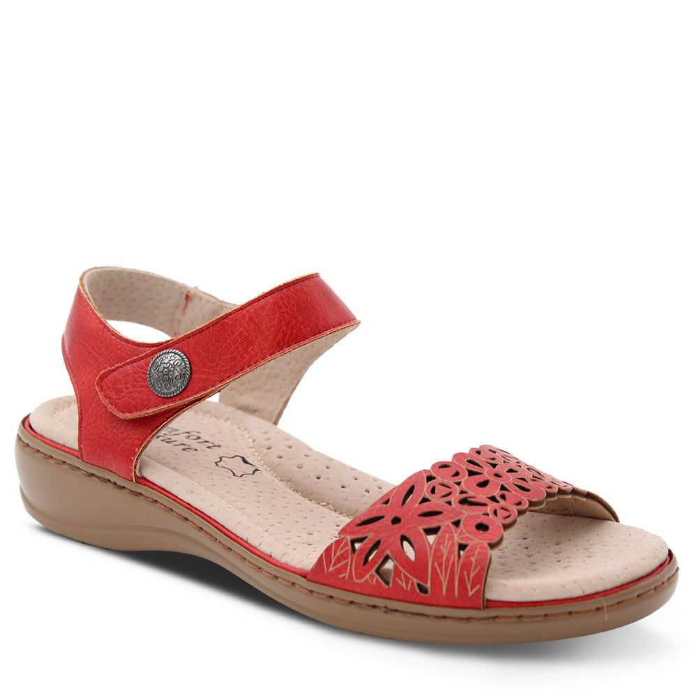 Comfort Leisure Brenda Women's Flat Sandal Red