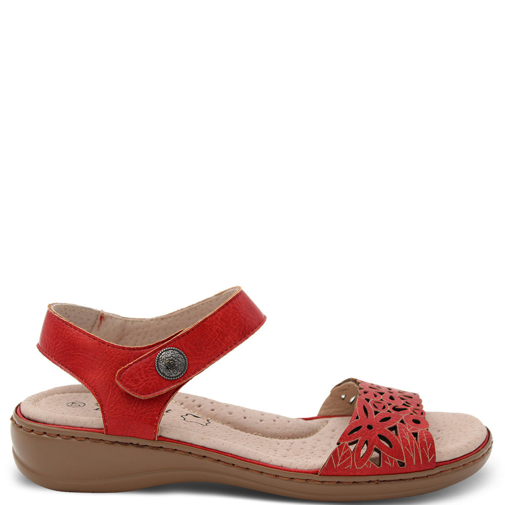 Comfort Leisure Brenda Women's Flat Sandal Red