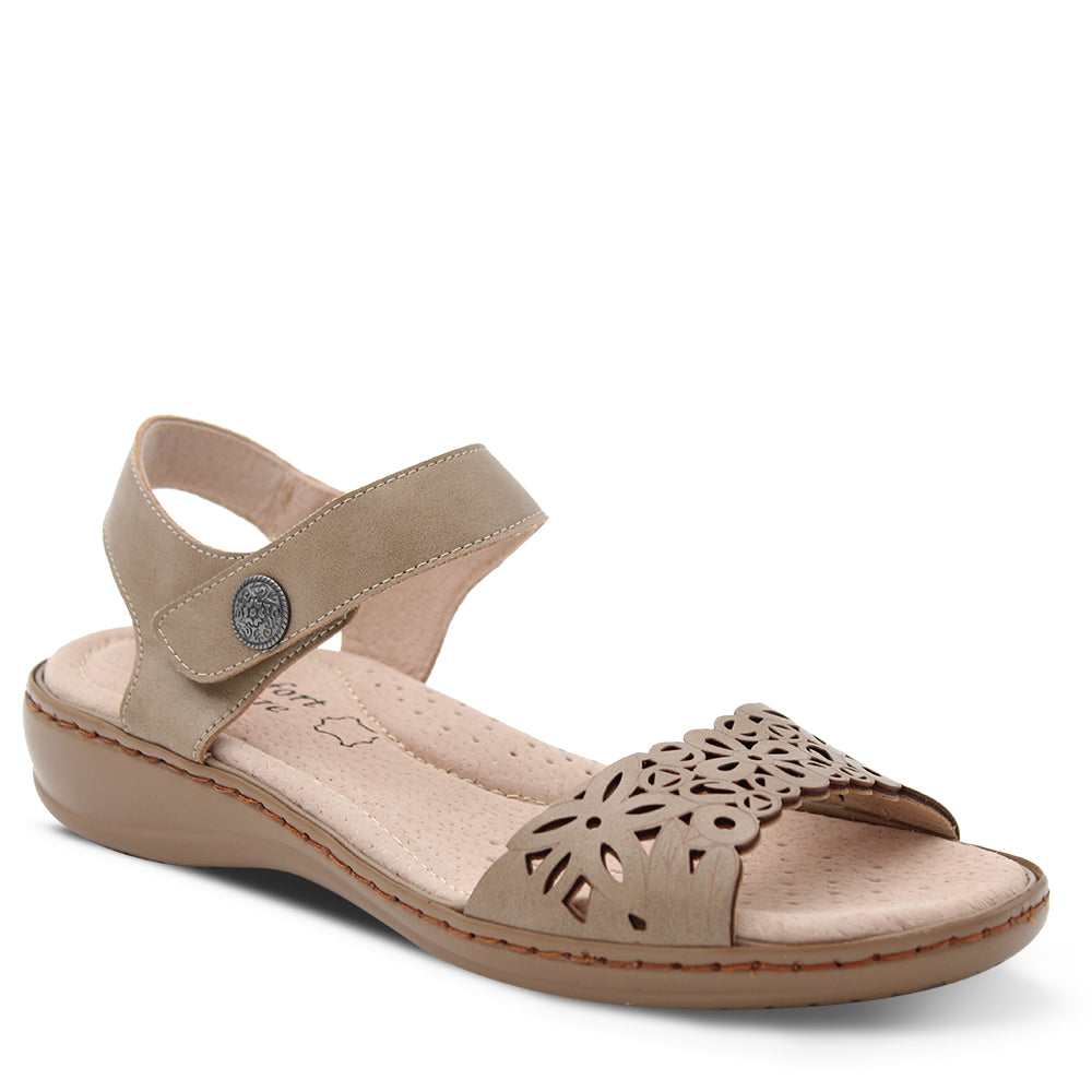 Comfort Leisure Brenda Women's Flat Sandal Taupe