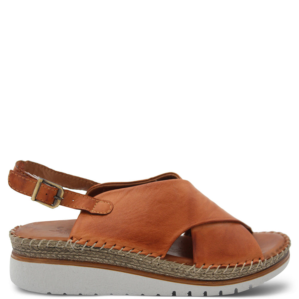 Sala Oakby Women's Wedge Sandal Coconut Tan