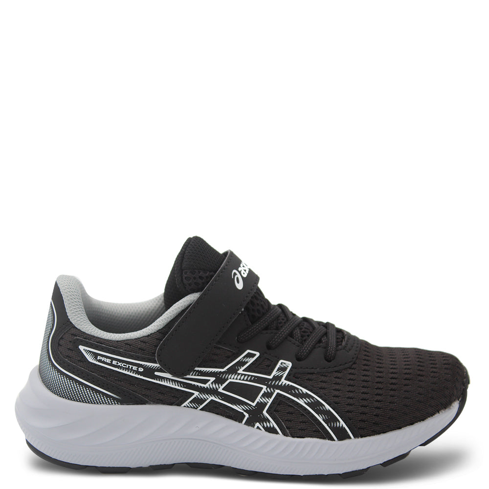 Asics Pre Excite PS  Kids Running Black White