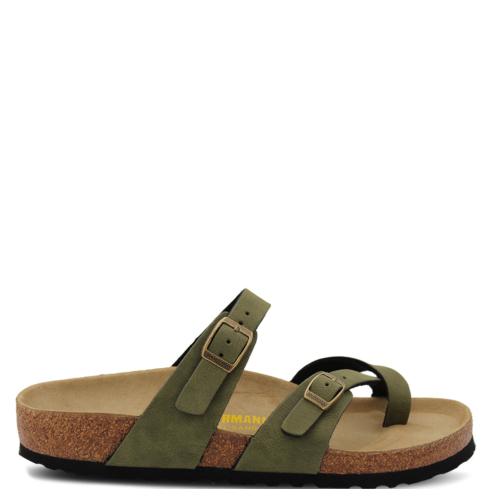 Neckermann N2629 Women's Flat Toe Thongs Olive