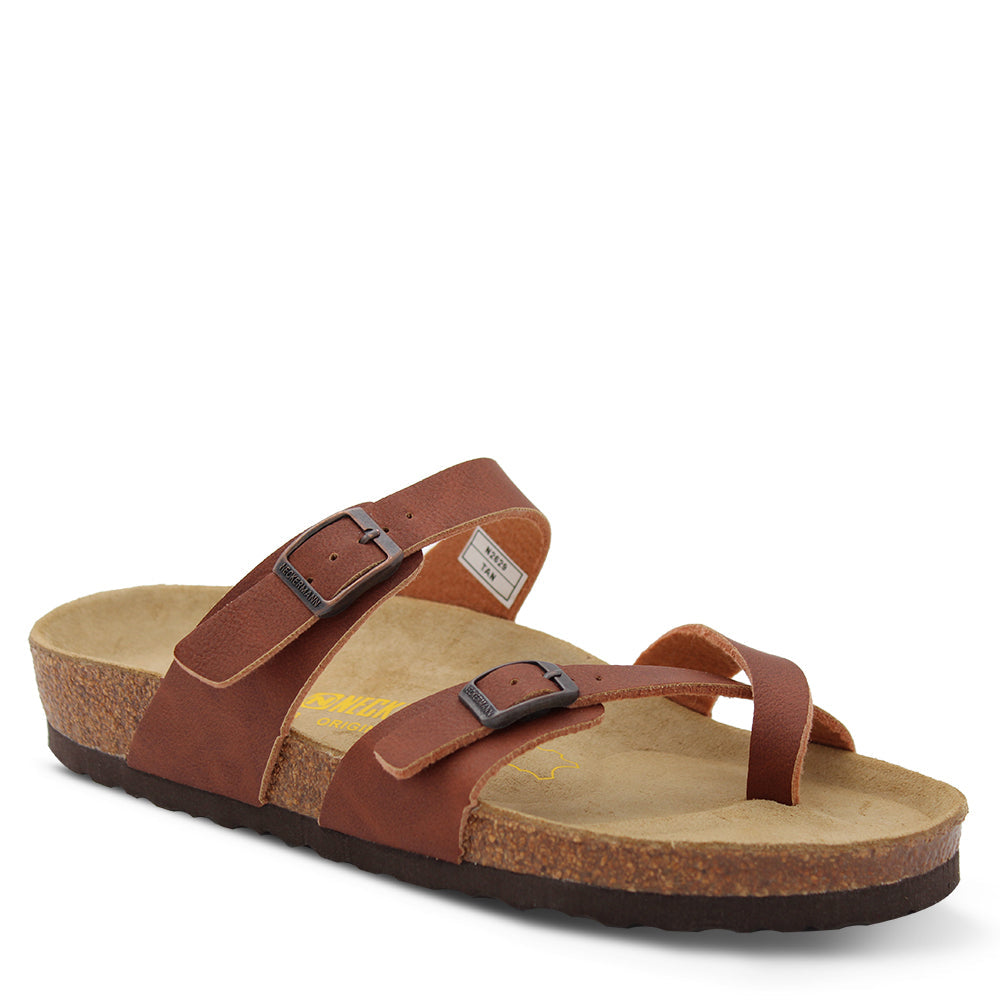 Neckermann N2629 Women's Flat Toe Thongs Tan