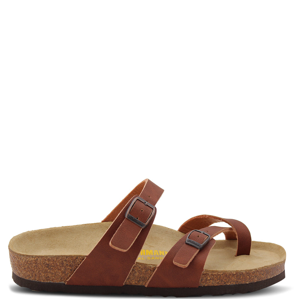 Neckermann N2629 Women's Flat Toe Thongs Tan