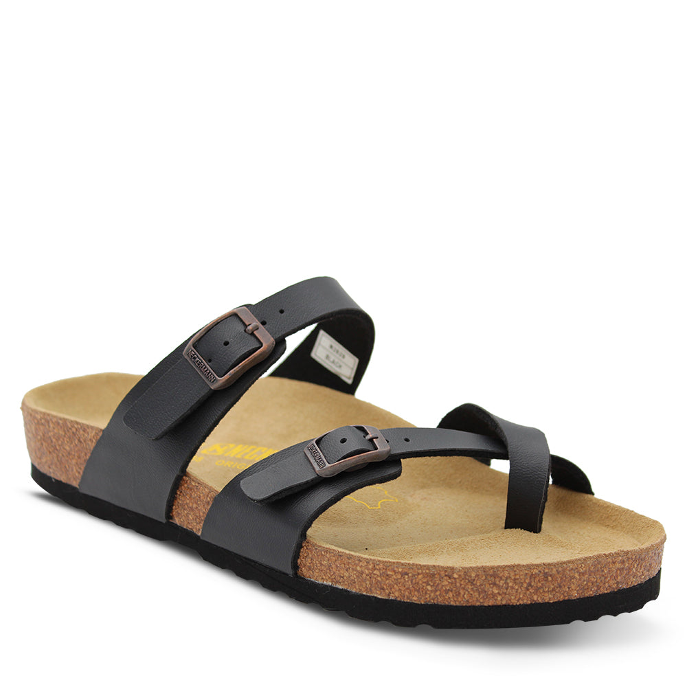 Neckermann N2629 Women's Flat Toe Thongs Black