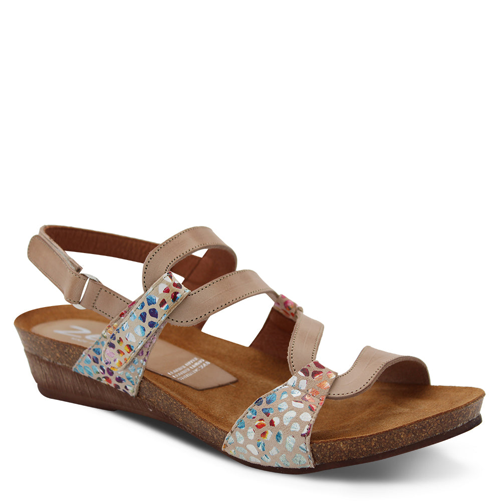 Zeta Osina Womens Wedge sandals Taupe Multi