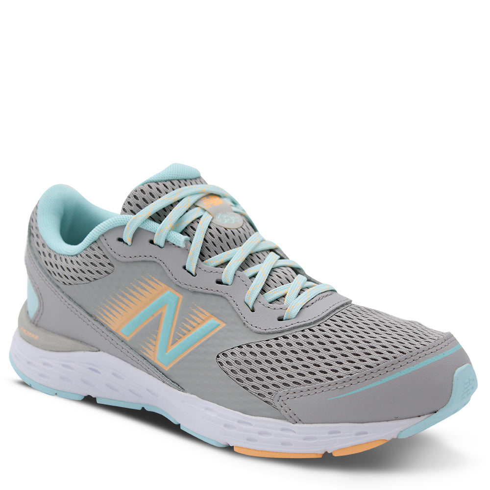 New Balance 680 GS Kids Running Shoes Grey Aqua