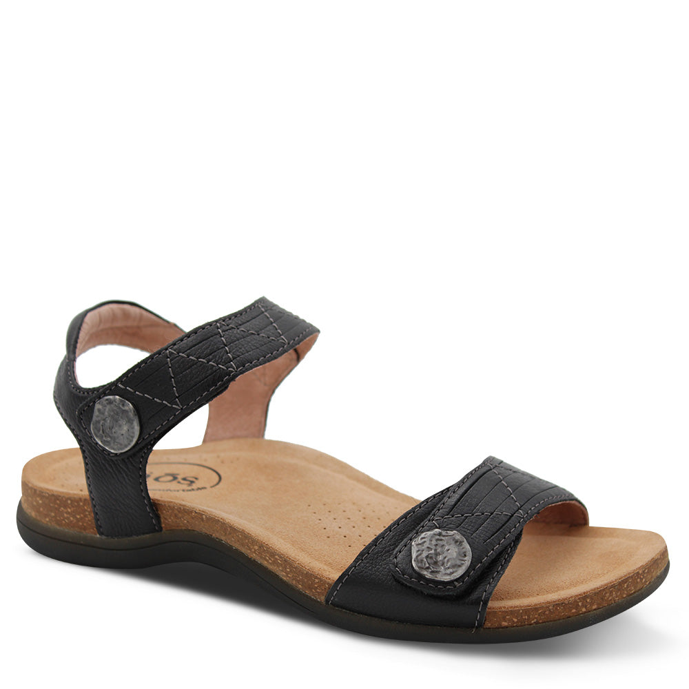 Taos Pioneer Women's Flat Sandals Black
