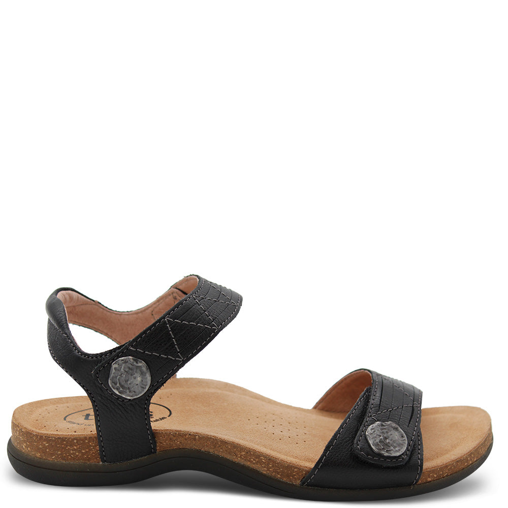 Taos Pioneer Women's Flat Sandals Black