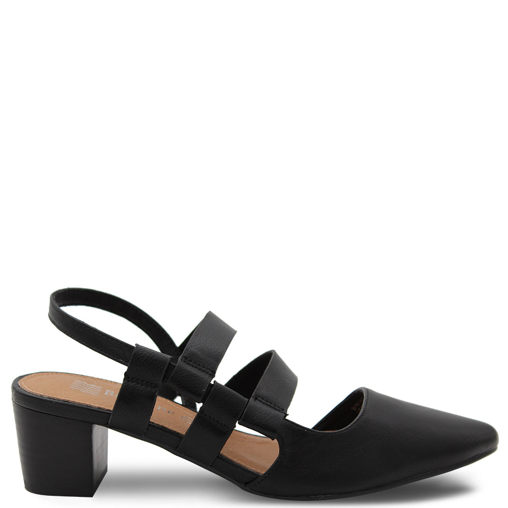 Baylane Footwear Mercer Women's Strappy Block Heel Black
