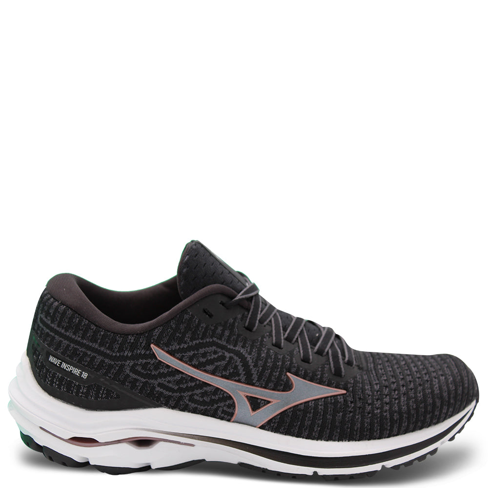 Mizuno Wave Inspire 18 Women's Running Shoes Black 