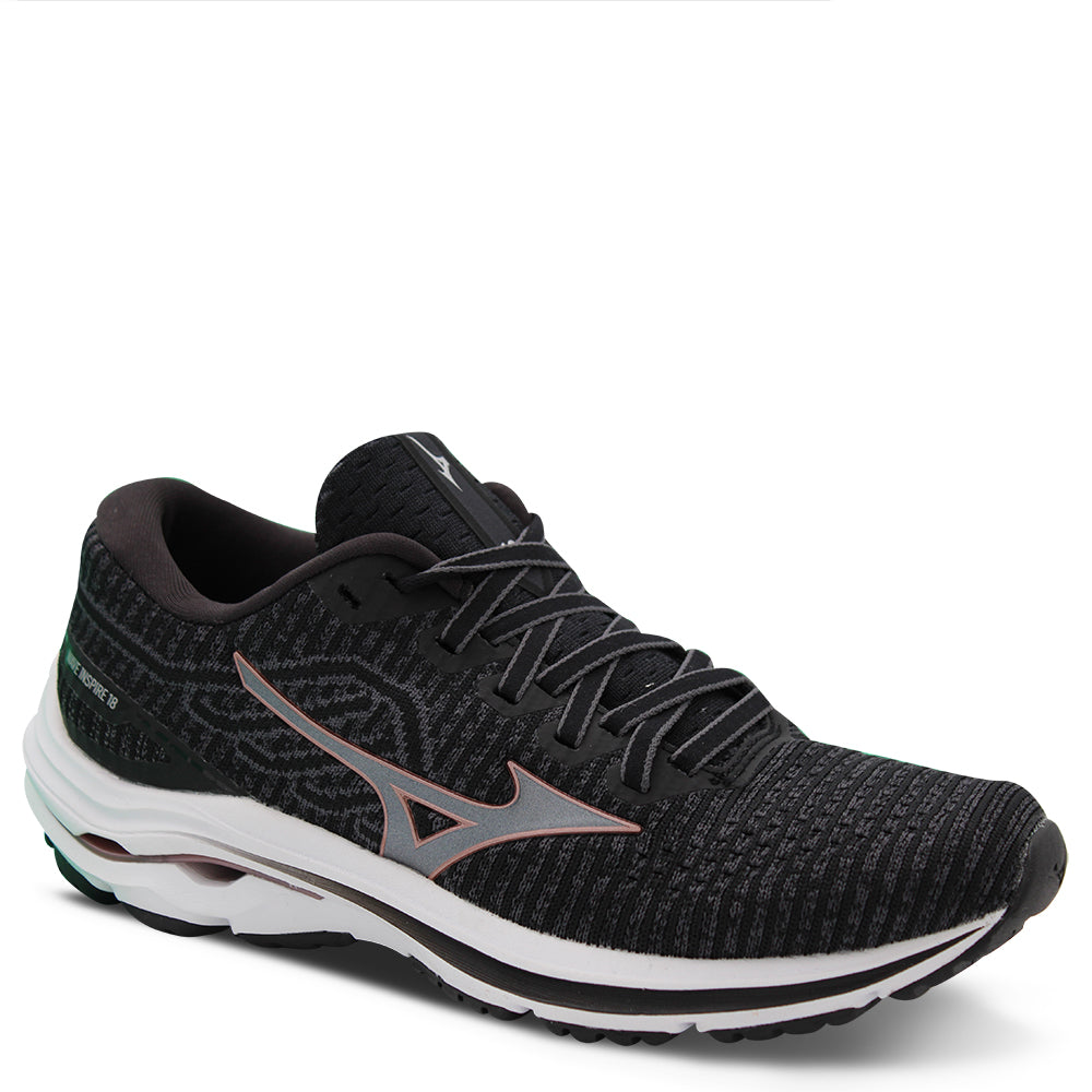Mizuno Wave Inspire 18 Women's Running Shoes Black 