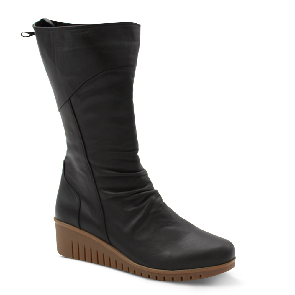 Sala Footwear Fonda Women's Wedge Hell Boots Blackonda Women's Wedge Hell Boots Black