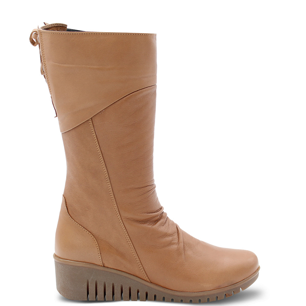 Sala Footwear Fonda Women's Wedge Hell Boots Lion Tan
