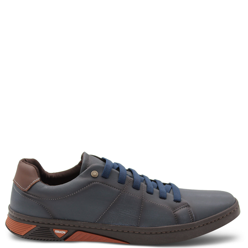 Ferracini Viktor Men's Leather Sneakers Navy Tan