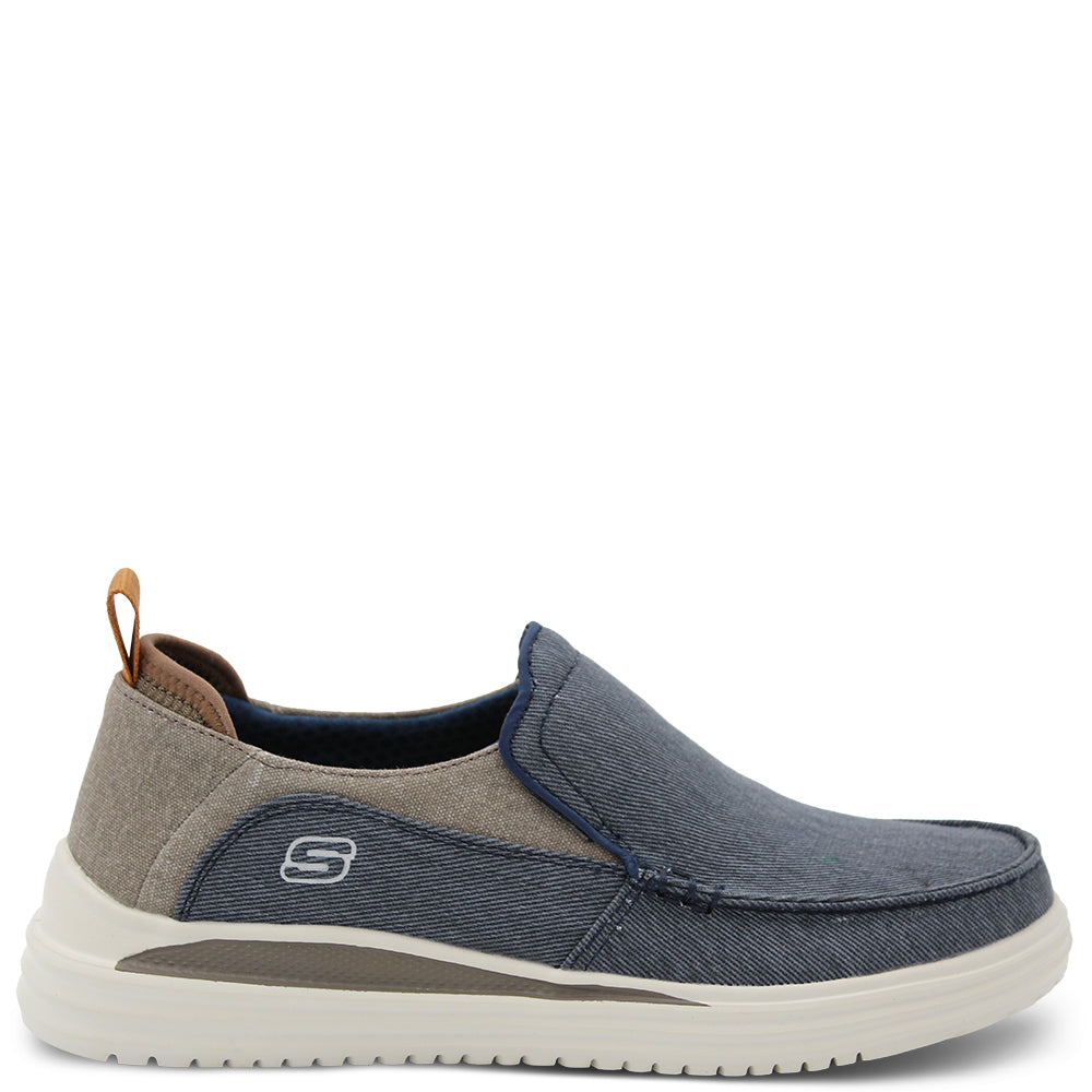 Skechers Evers Men's Slip On Style Sneakers Navy