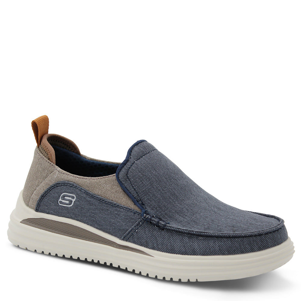 Skechers Evers Men's Slip On Style Sneakers Navy