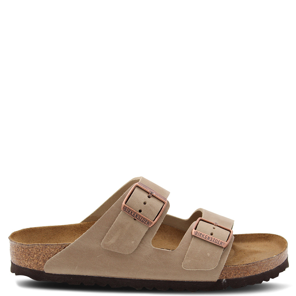Birkenstock Arizona Unisex Leather Slides Tabacco