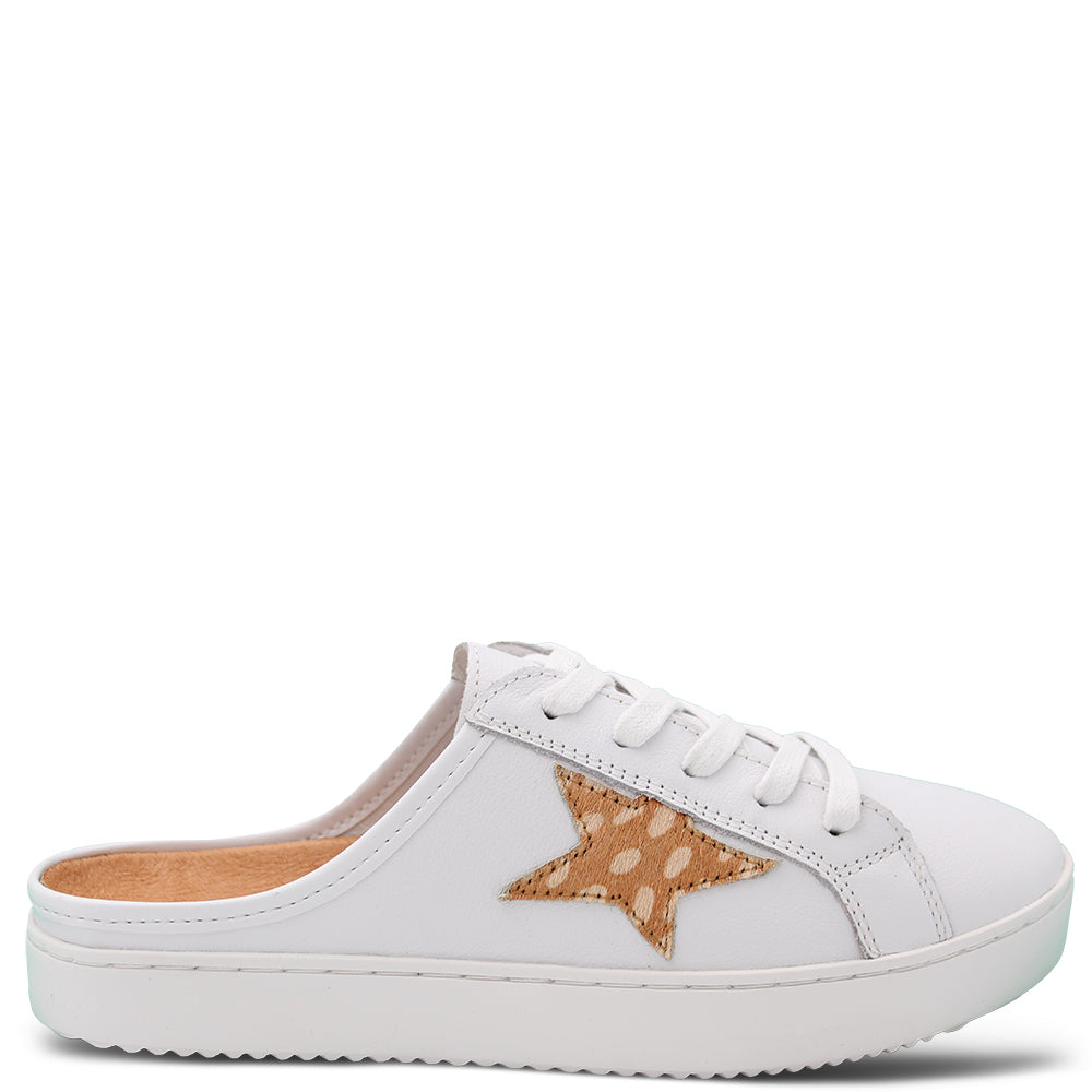 Alfie & Evie Vango Women's Mule Sneaker White Cheetah