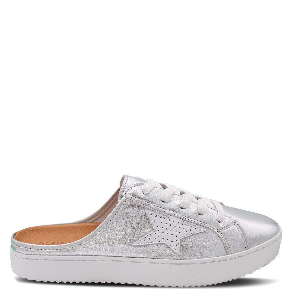 Alfie & Evie Vango Women's Mule Sneaker Silver White