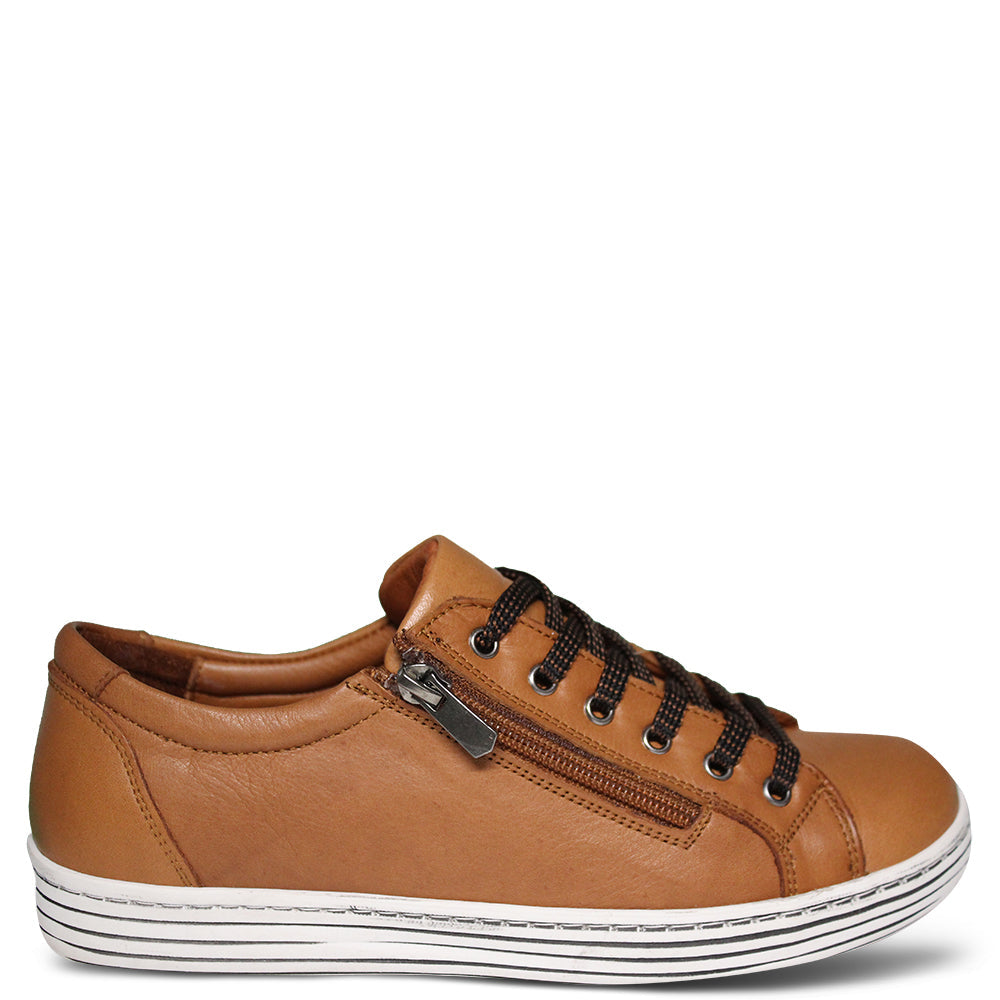 Cabello Unity Women's Leather Sneakers Tan
